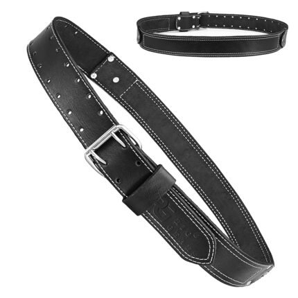 Zanvok 2" Black Leather Work Belt – Non-Padded